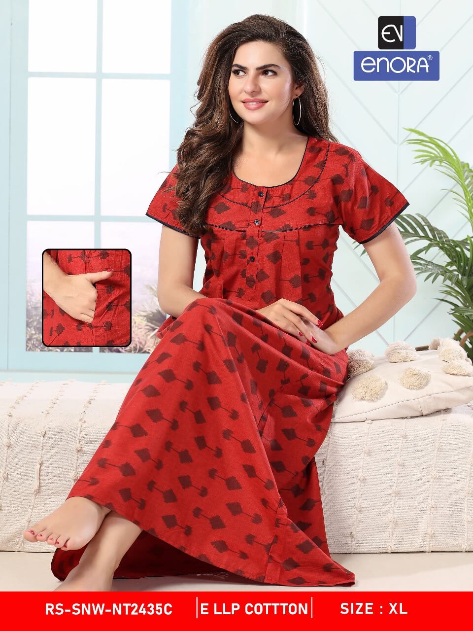 Cotton Printed Nighty Catalog At Wholesale Price Surat Ahmedabad