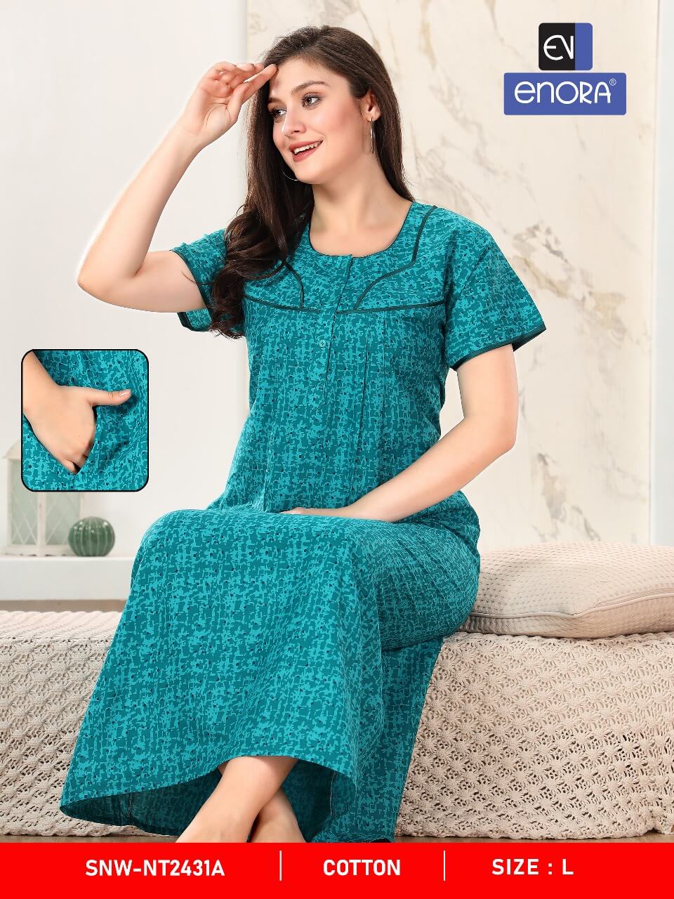 Cotton Printed Nighty Catalog At Wholesale Price Surat Ahmedabad