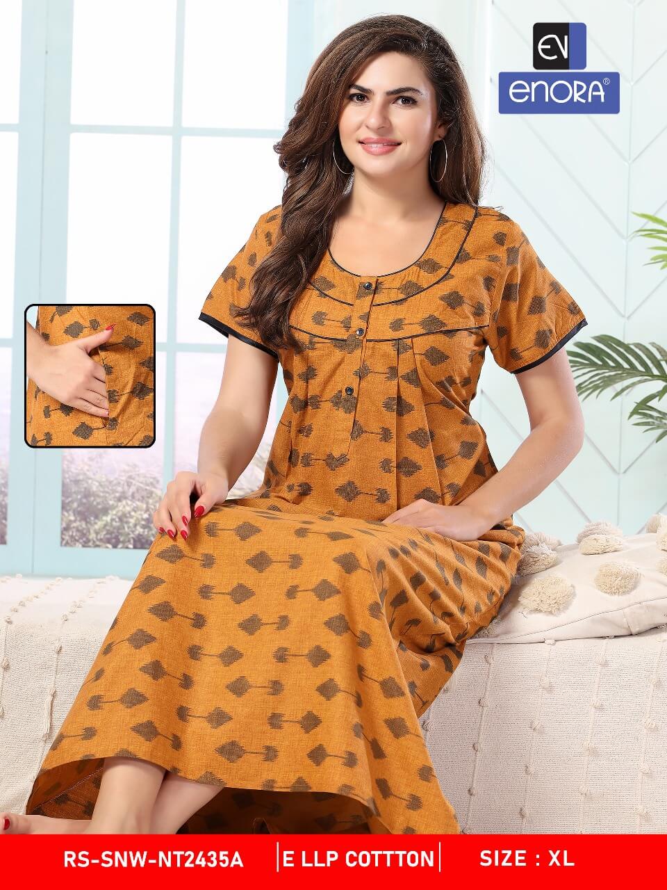 Cotton Printed Nighty Catalog At Wholesale Price Surat Ahmedabad