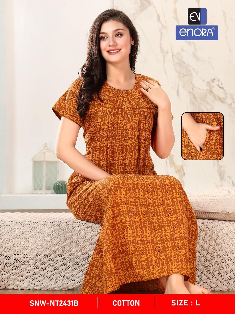 Cotton Printed Nighty Catalog At Wholesale Price Surat Ahmedabad