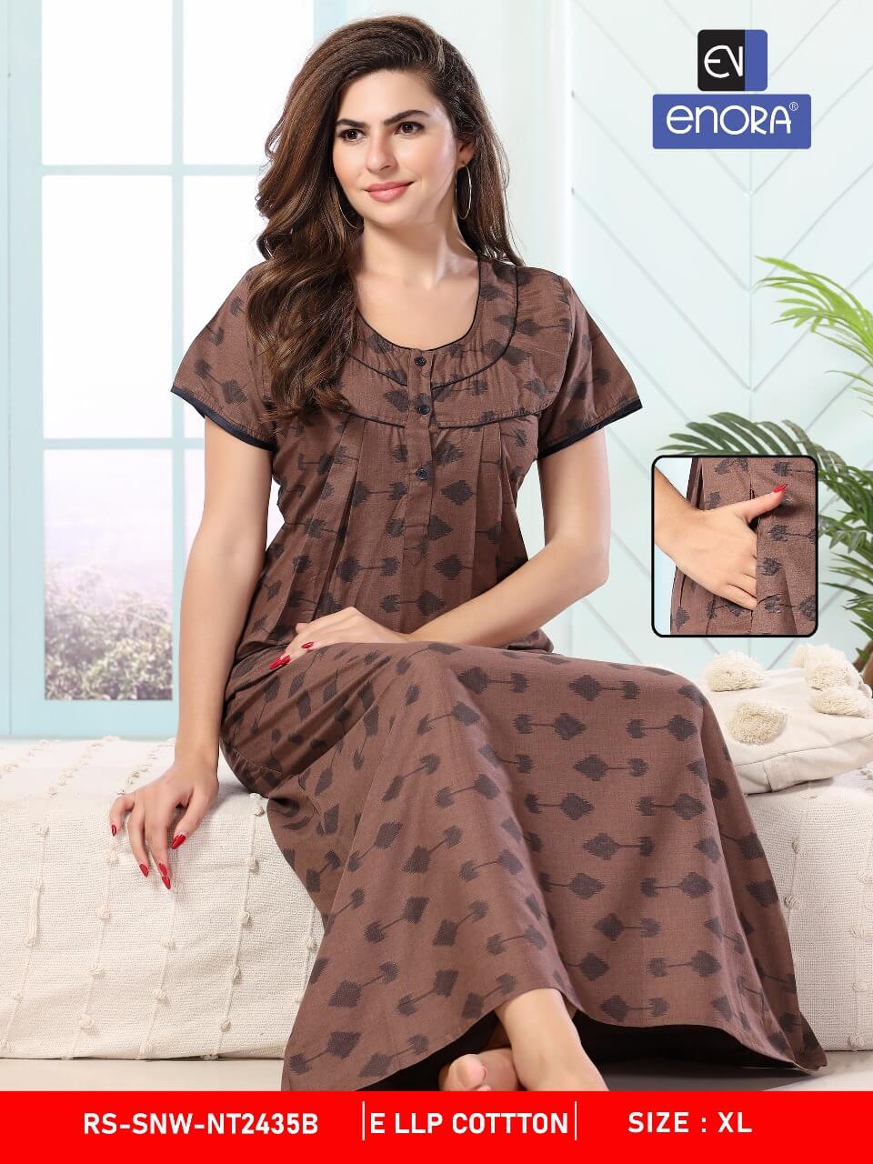 Cotton Printed Nighty Catalog At Wholesale Price Surat Ahmedabad