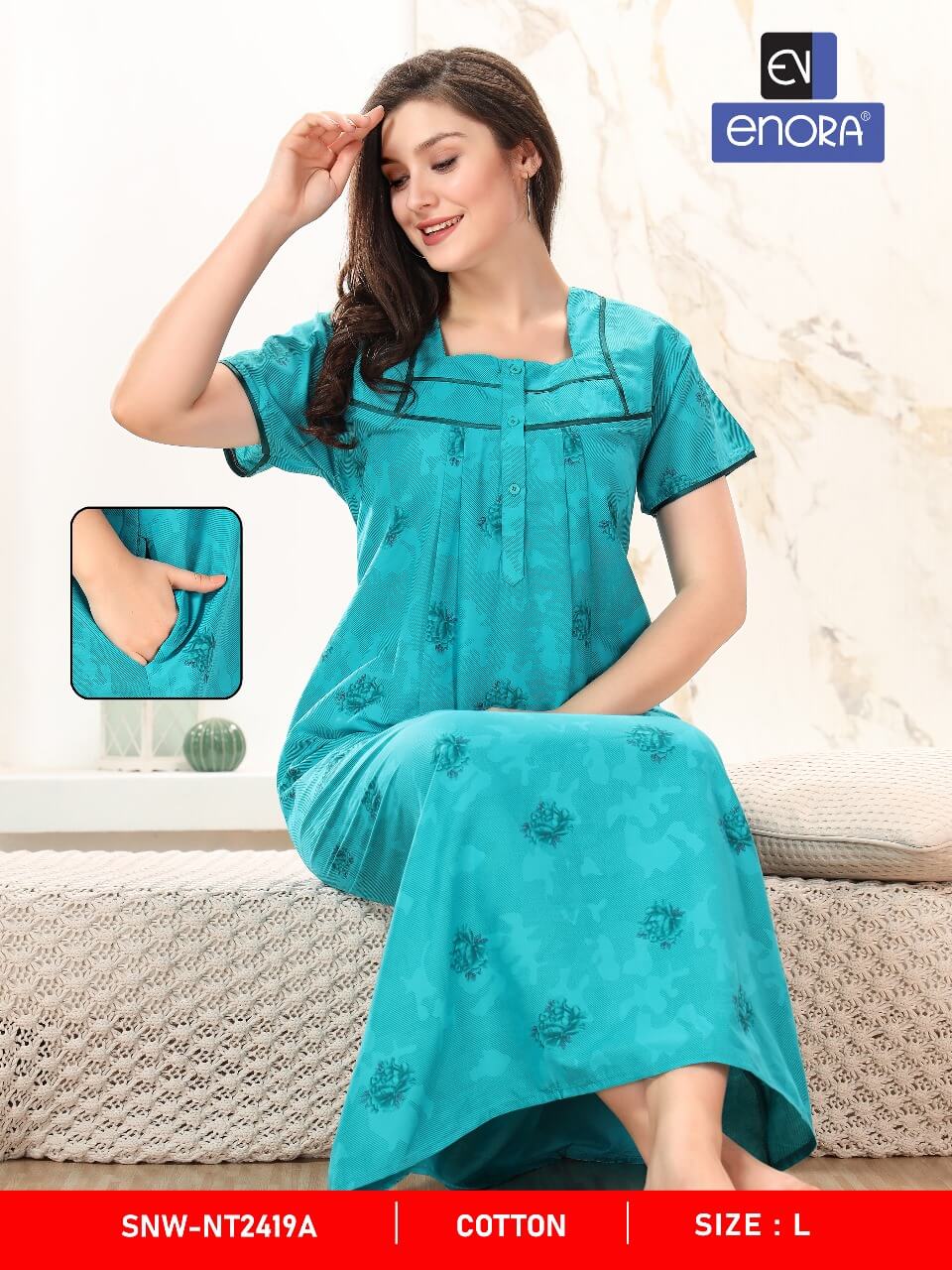 Cotton Printed Nighty Catalog At Wholesale Price Surat Ahmedabad