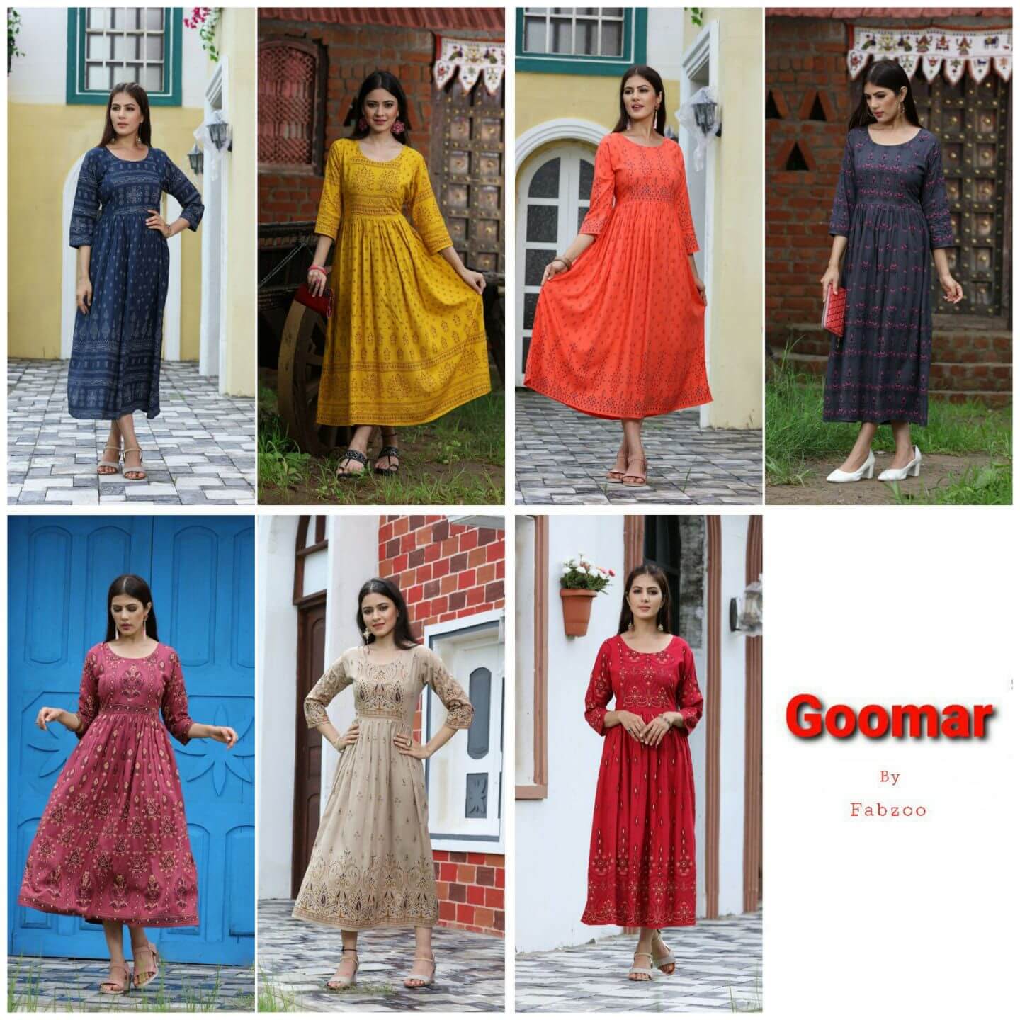 Fabzoo Goomar Kurtis Wholesale Catalog, Buy Fabzoo Rayon Kurtis Full Catalog at Wholesale Price Online