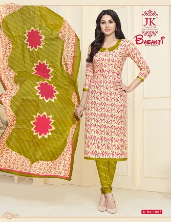 JK Cotton Basanti Vol 1 Wholesale Dress Material Catalog Jetpur Online Best Rate