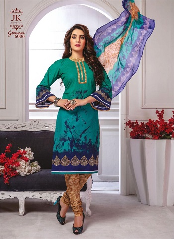 Glamour Vol 6 Cotton Printed Dress Materials by JK Cotton Club. Buy Cotton Dress Materials with Chiffon Dupatta in wholesale rate for reselling.