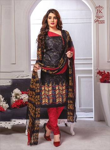 Glamour Vol 6 Cotton Printed Dress Materials by JK Cotton Club. Buy Cotton Dress Materials with Chiffon Dupatta in wholesale rate for reselling.