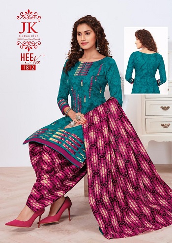 Jk Cotton Heena Volume 18 Cotton Printed Dress materials in Wholesale, purchase Cotton Print Women Dress at bulk Price 