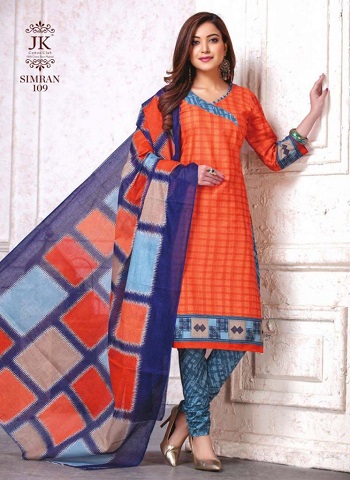 JK Simran Sp Adition Vol 1 Cotton Dress Materials Wholesale Catalog, Buy Simran cotton printed ten designs Dress Materials In Wholesale price