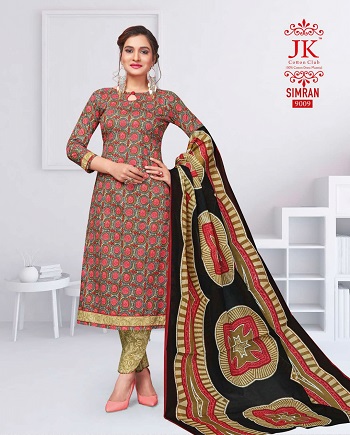 JK Simran Cotton Printed Dress Materials Wholesale Catalogue. Purchase Cotton Dress Materials in bulk at wholesale price online from Gujarat Textile Market