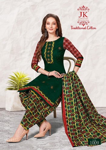 J K Traditional Cotton Volume 1 Cotton Print Dress Materials Wholesale Catalog, Purchase twelve Designs dress materials in wholesale price online for selling