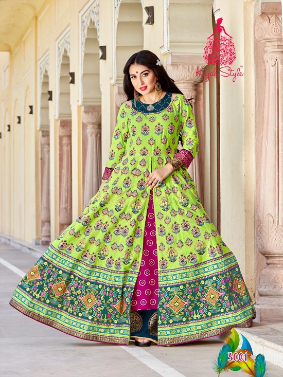 Kajal Style Mastani vol 3 kurtis wholesale catalogue. Buy Kajal Style Latest long gown style kurtis catalogue Mastani vol 3 at wholesale price.