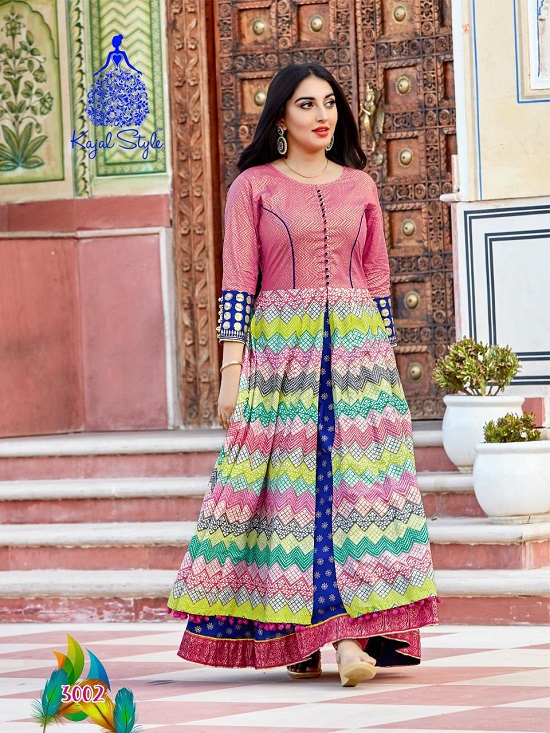 Kajal Style Mastani vol 3 kurtis wholesale catalogue. Buy Kajal Style Latest long gown style kurtis catalogue Mastani vol 3 at wholesale price.