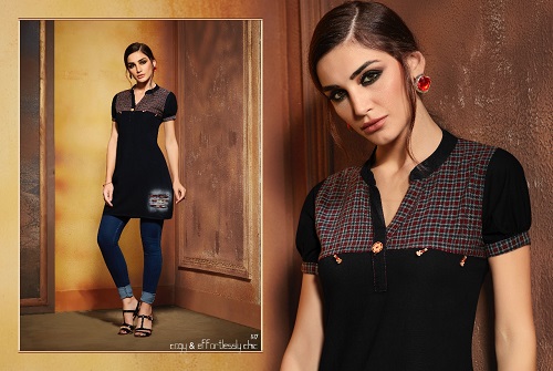 Kajree Walker Denim With Embroidery Work Top Wholesale Catalog