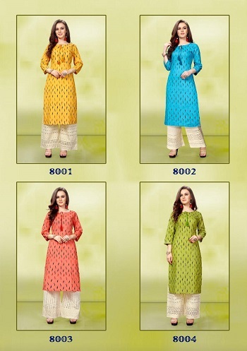 Kalakari Nx Presents Cotton Linen Kurti With Cotton 39 Inch Sifli Work Plazzo Catalogue