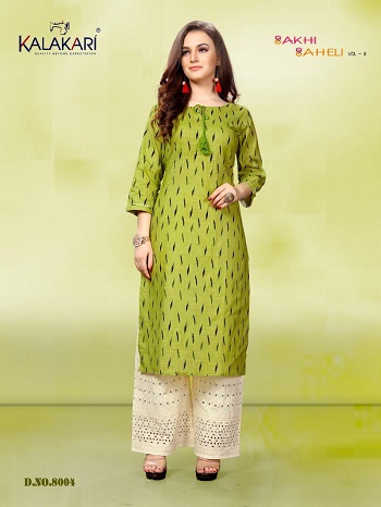 Kalakari Nx Presents Cotton Linen Kurti With Cotton 39 Inch Sifli Work Plazzo Catalogue