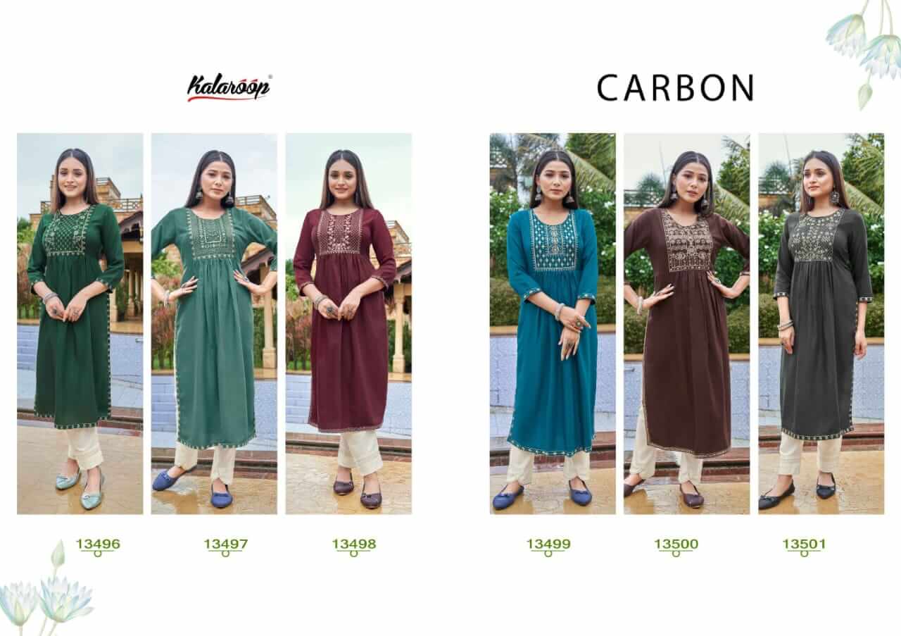 Kalaroop Carbon Naira Cut Kurtis Catalog in Wholesale, Buy Kalaroop Carbon Naira Cut Kurtis Full Catalog in Wholesale Price Online from Vadodara, Surat, Gujarat