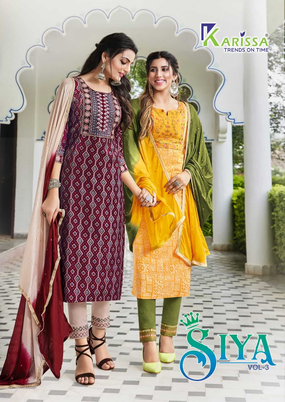 Karissa Siya vol 3 Kurti with Pant and Dupatta Set Catalog, Buy Karissa Siya vol 3 Kurti with Pant and Dupatta Set Full Catalog at Wholesale Price Online