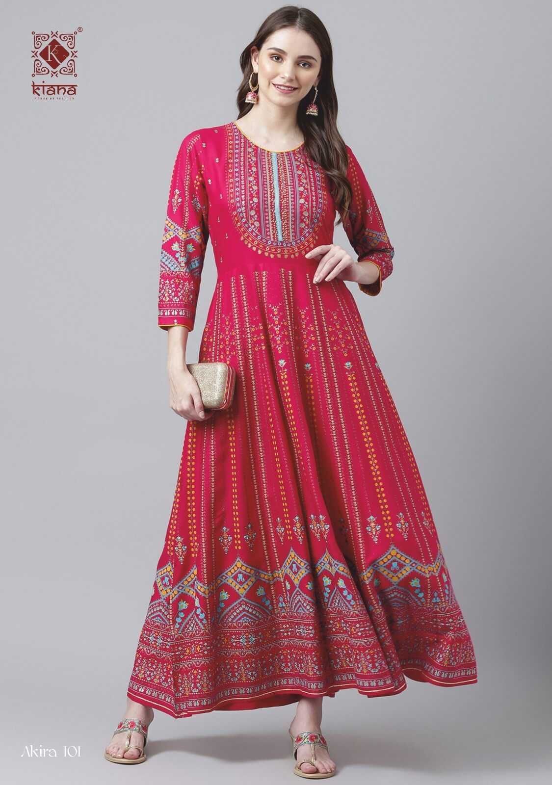 Kiana Akira Rayon Printed Gowns Catalog In Wholesale Price, Buy Kiana Akira Rayon Printed Gowns Full Catalog In Wholesale Price Online From Aarvee Creation