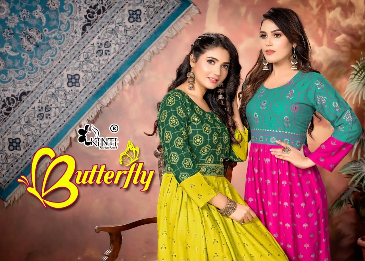 Kinti Butterfly Kurtis Catalog, Buy Kinti Butterfly Kurtis Full Catalog at Wholesale Price Online
