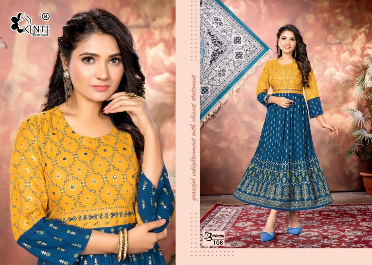 Kinti Butterfly Kurtis Catalog, Buy Kinti Butterfly Kurtis Full Catalog at Wholesale Price Online