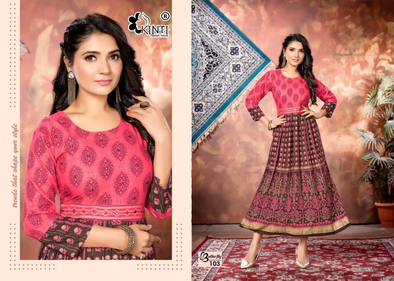 Kinti Butterfly Kurtis Catalog, Buy Kinti Butterfly Kurtis Full Catalog at Wholesale Price Online