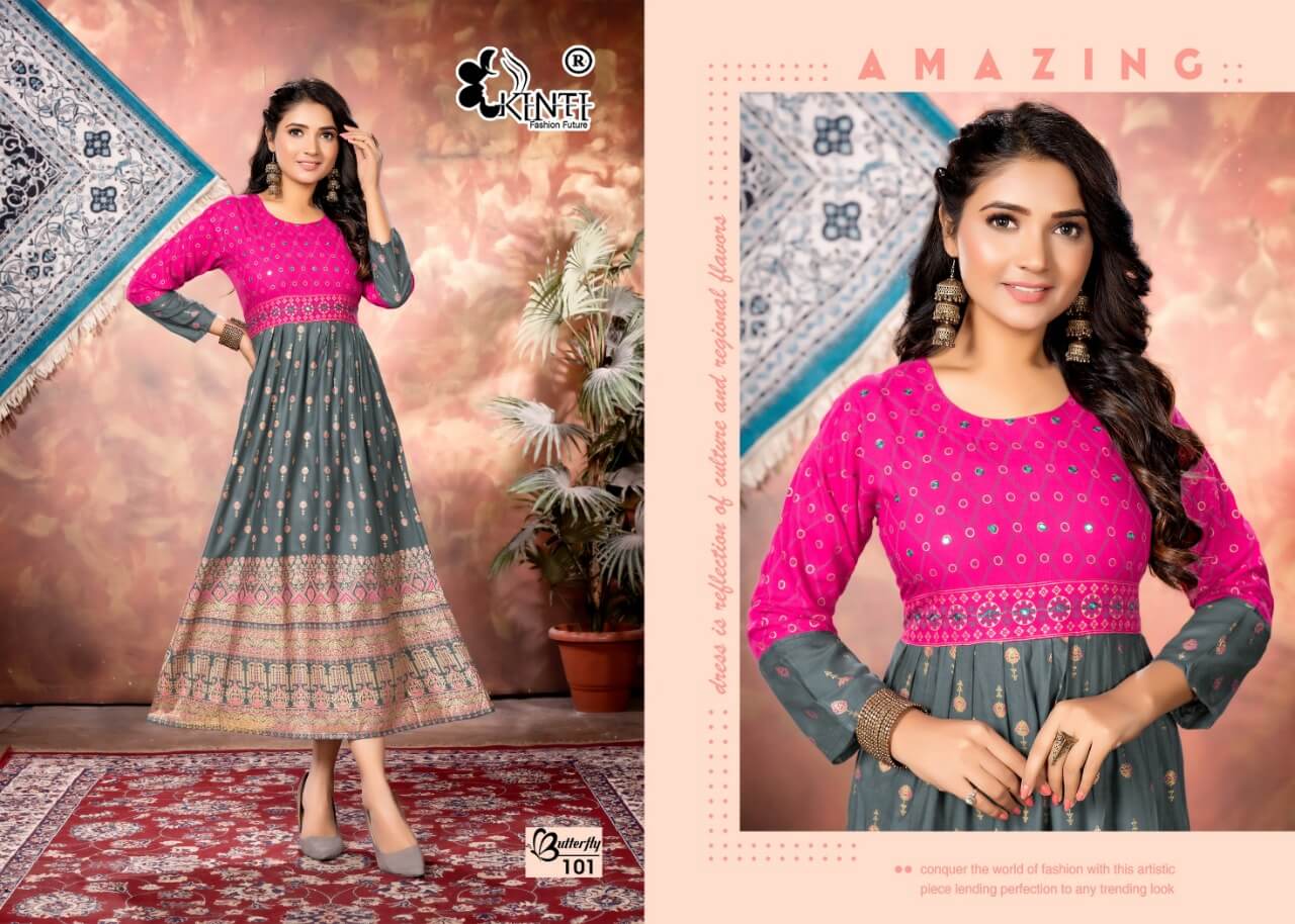 Kinti Butterfly Kurtis Catalog, Buy Kinti Butterfly Kurtis Full Catalog at Wholesale Price Online
