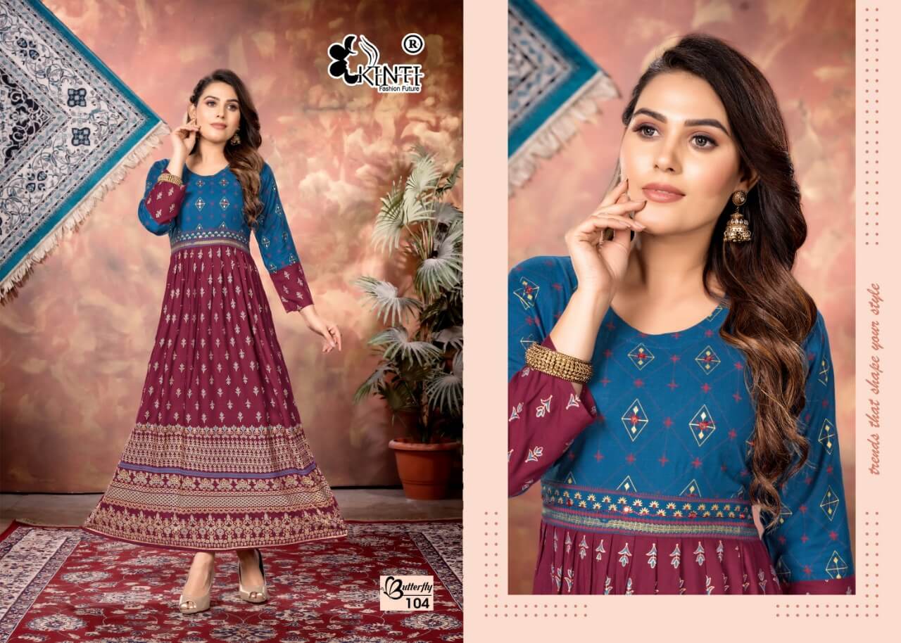 Kinti Butterfly Kurtis Catalog, Buy Kinti Butterfly Kurtis Full Catalog at Wholesale Price Online