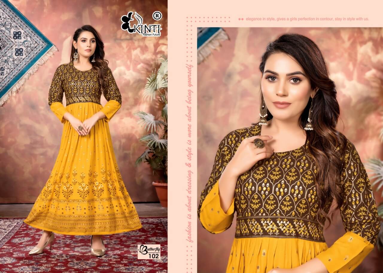 Kinti Butterfly Kurtis Catalog, Buy Kinti Butterfly Kurtis Full Catalog at Wholesale Price Online