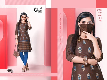 Kinti Classic Volume 12 Kurtis Wholesale Catalogue, Purchase Rayon Two Tone Fabric twelve Designs Catalog for Reselling Business at bulk price