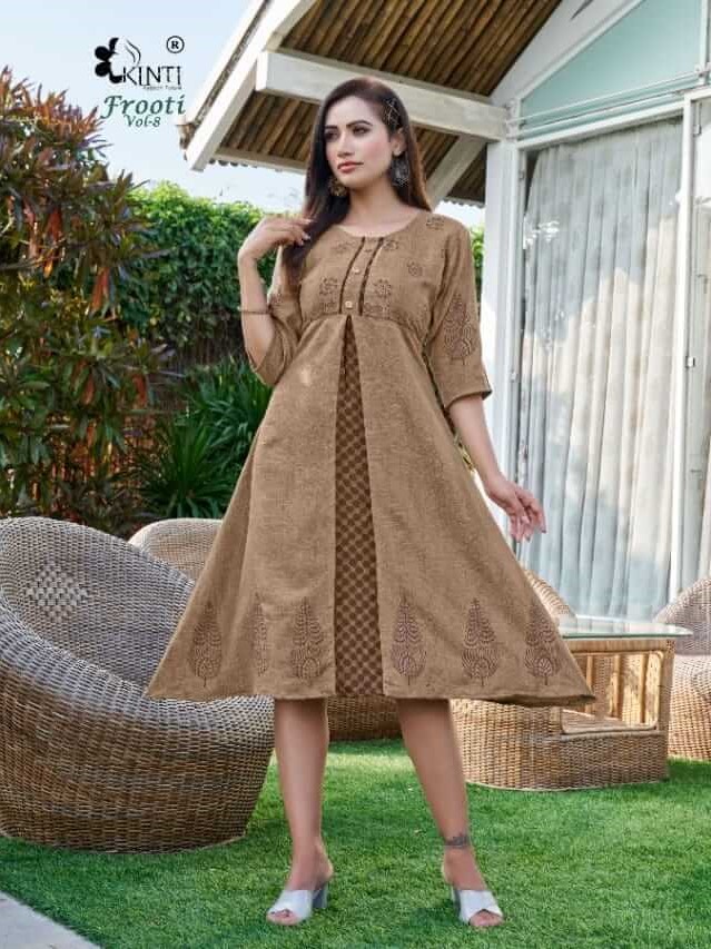 Kinti Frooti vol 8 Low Price Rang Kurtis Catalog in Wholesale, Buy Kinti Frooti vol 8 Low Price Rang Kurtis Full Catalog in Wholesale Price From Aarvee Creation