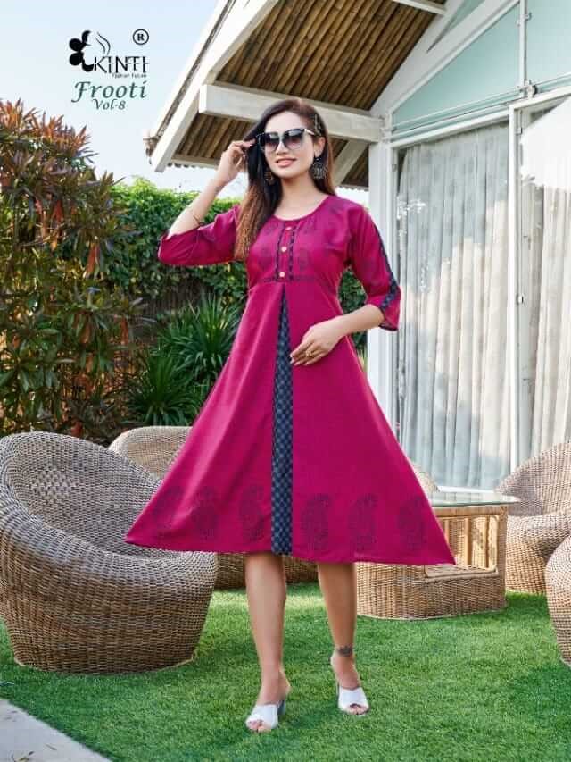 Kinti Frooti vol 8 Low Price Rang Kurtis Catalog in Wholesale, Buy Kinti Frooti vol 8 Low Price Rang Kurtis Full Catalog in Wholesale Price From Aarvee Creation