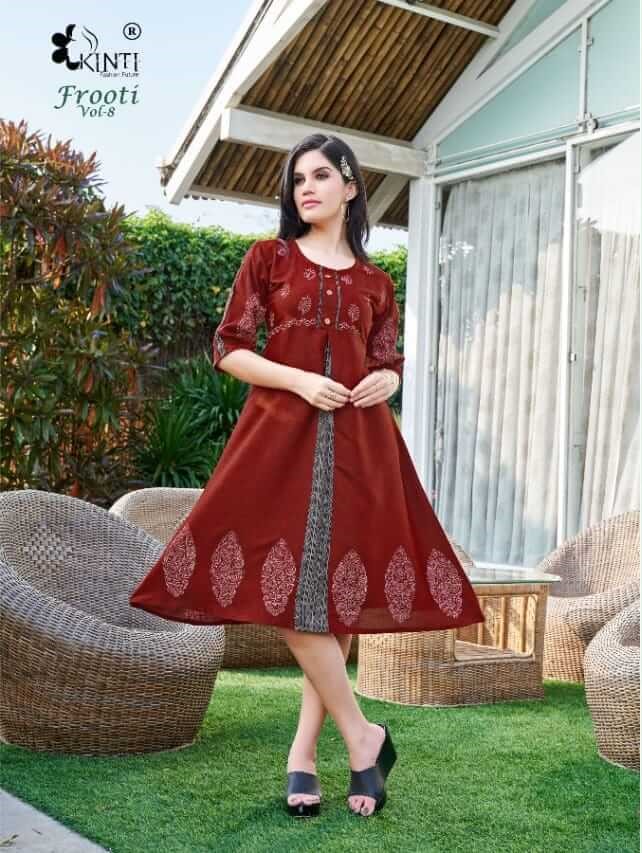 Kinti Frooti vol 8 Low Price Rang Kurtis Catalog in Wholesale, Buy Kinti Frooti vol 8 Low Price Rang Kurtis Full Catalog in Wholesale Price From Aarvee Creation