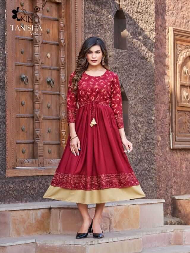 Kinti Tanisha vol 1 A Line Kurtis Catalog at Wholesale Rate, Buy Kinti Tanisha vol 1 A Line Kurtis Full Catalog at Wholesale Rate Online From Aarvee Creation, Vadodara