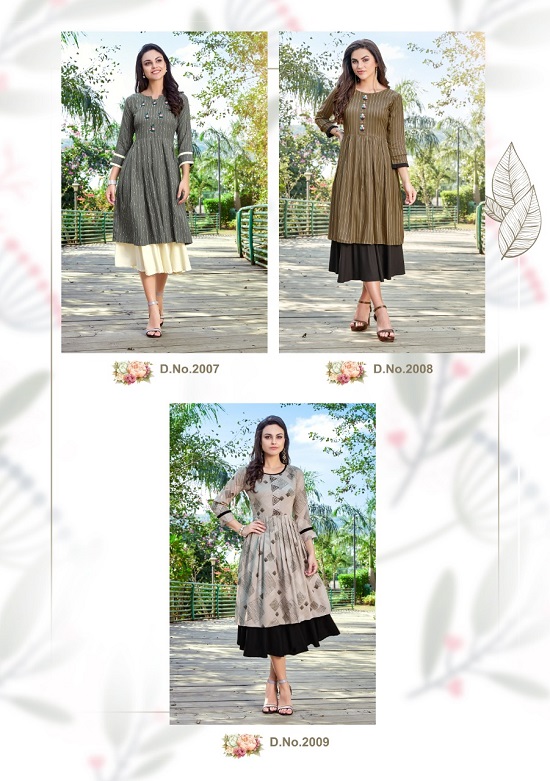 Aradhna Brand Jully And Juliet Vol 1 Rayon Kurti at Rs.750/Set in surat  offer by Fab Funda