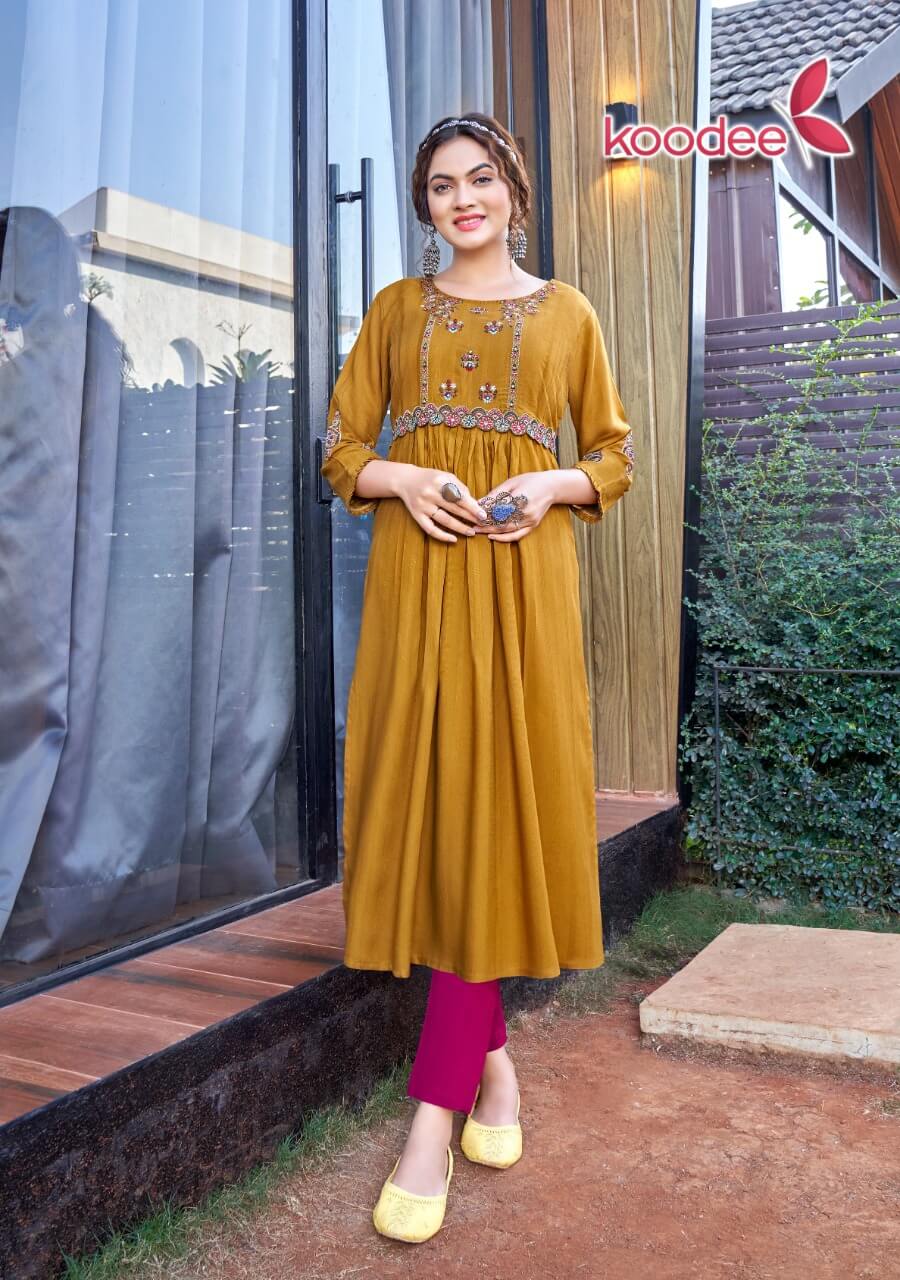 Kurta Sets & Suits | Naira Cut Kurti With Net Sequence Work | Freeup