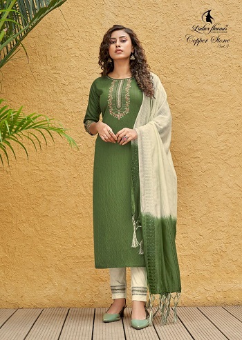 Readymade Ladies Dress Wholesale Catalog Copper Stone Vol 3 by Ladies Flavour Brand Surat, Purchase Surat Readymade Dress Kurtis with Bottom And Dupatta Catalog in Wholesale at Manufacturer Rate