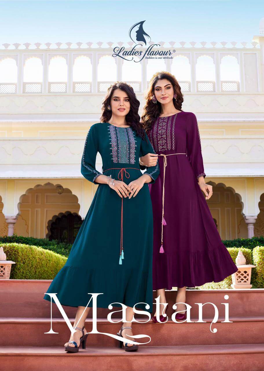 Ladies Flavour Mastani Rayon Wrinkle Gown Catalog, Buy Ladies Flavour Mastani Rayon Wrinkle Gowns Full Catalog in Wholesale Price Online From Aarvee Creation