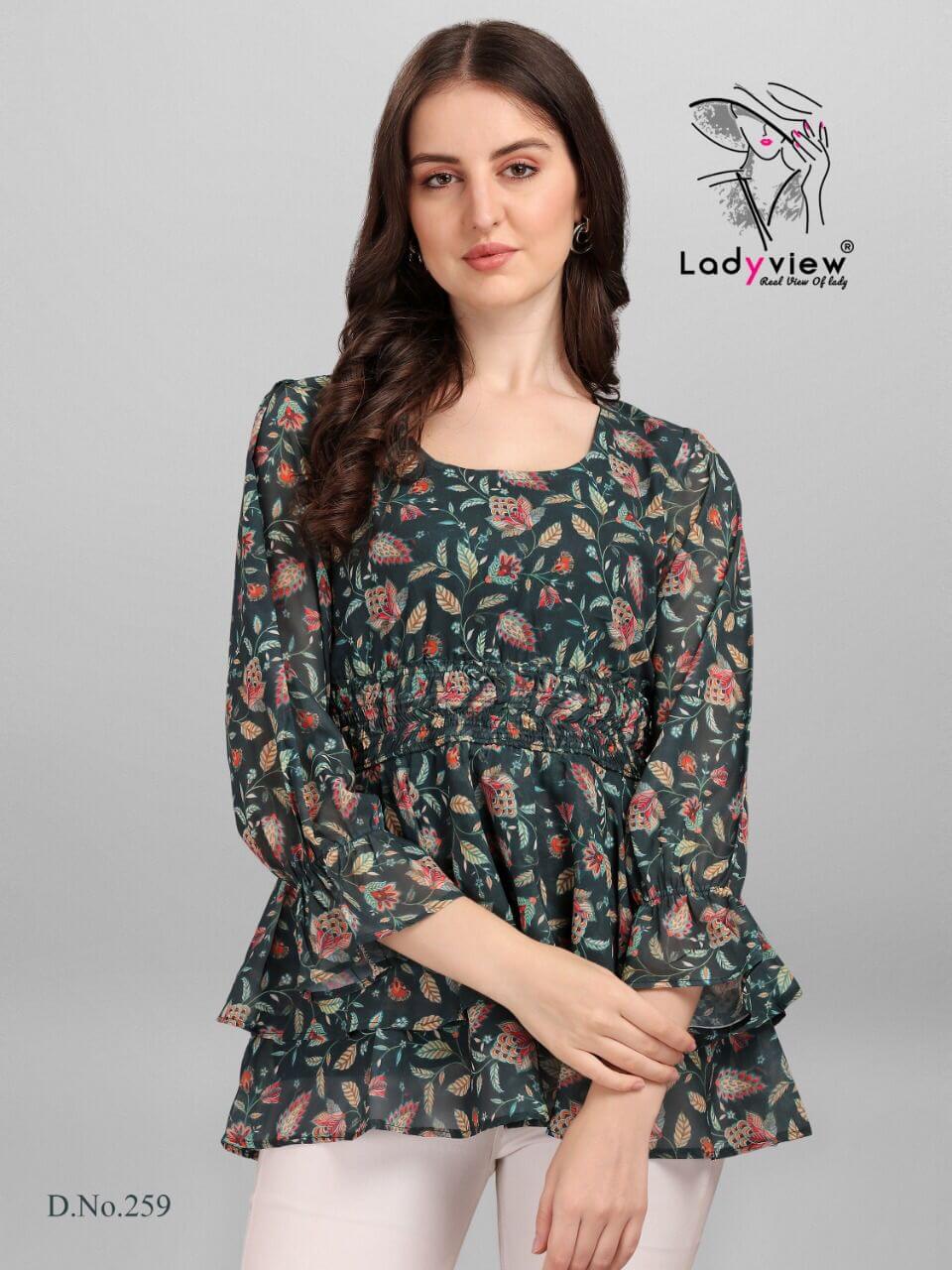 Ladyview Gorgeous Georgette Tops Catalog in Wholesale, Buy Ladyview Gorgeous Georgette Tops Full Catalog in Wholesale Price Online From Vadodara, Surat, Ahmedabad