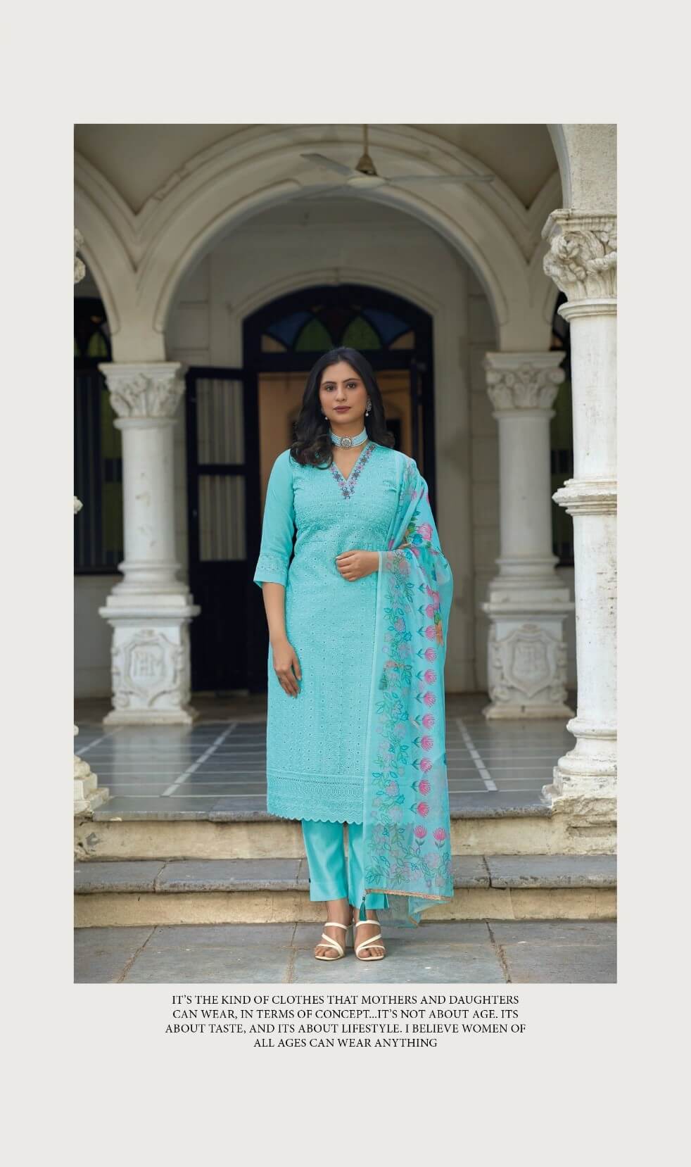 Bored Schiffli Work And Handwork On Chanderi Silk With Inner With Pure Viscose Pant And Organza Dupatta