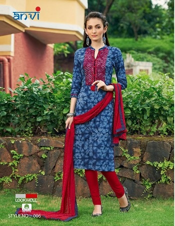 Lookwell Anvi Cotton Dress Material Set