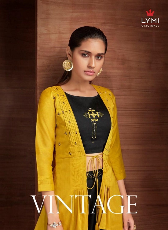 Lymi Vintage wholesale catalog. Vintage Top Bottom & Shrug six designs catalog by lymi surat.