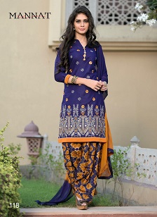 A beautiful combination of Elegant Embroidered Dress Material