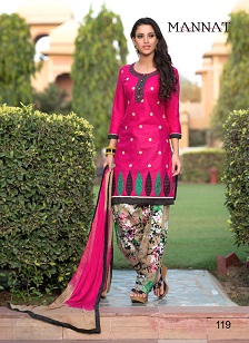 A beautiful combination of Elegant Embroidered Dress Material