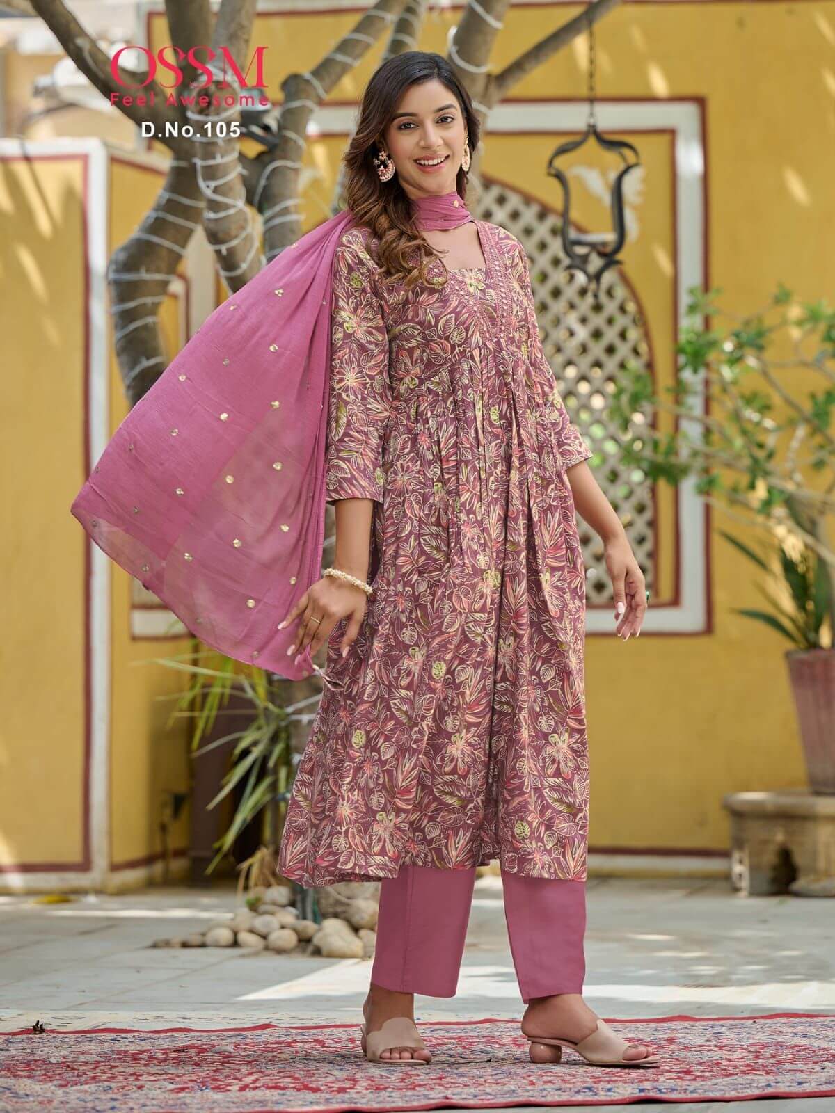 Ossm Mantra Alia V Neck Kurtis with Bottom and Dupatta Catalog, Buy Ossm Mantra Alia V Neck Kurtis with Bottom and Dupatta Full Catalog in Wholesale