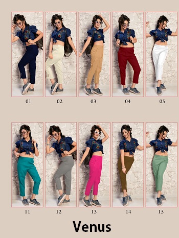 Pahervesh venus Non Stretchable Kurti pants wholesale catalogue. Buy Women Kurti Pants in Bulk at wholesale price online 
