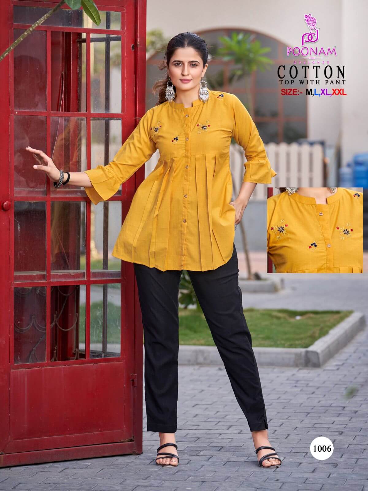 Poonam Designer Cotton Ladies Top with Bottom Catalog in Wholesale, Buy Poonam Designer Cotton Ladies Top with Bottom Full Catalog in Wholesale Price From Aarveee Creation 