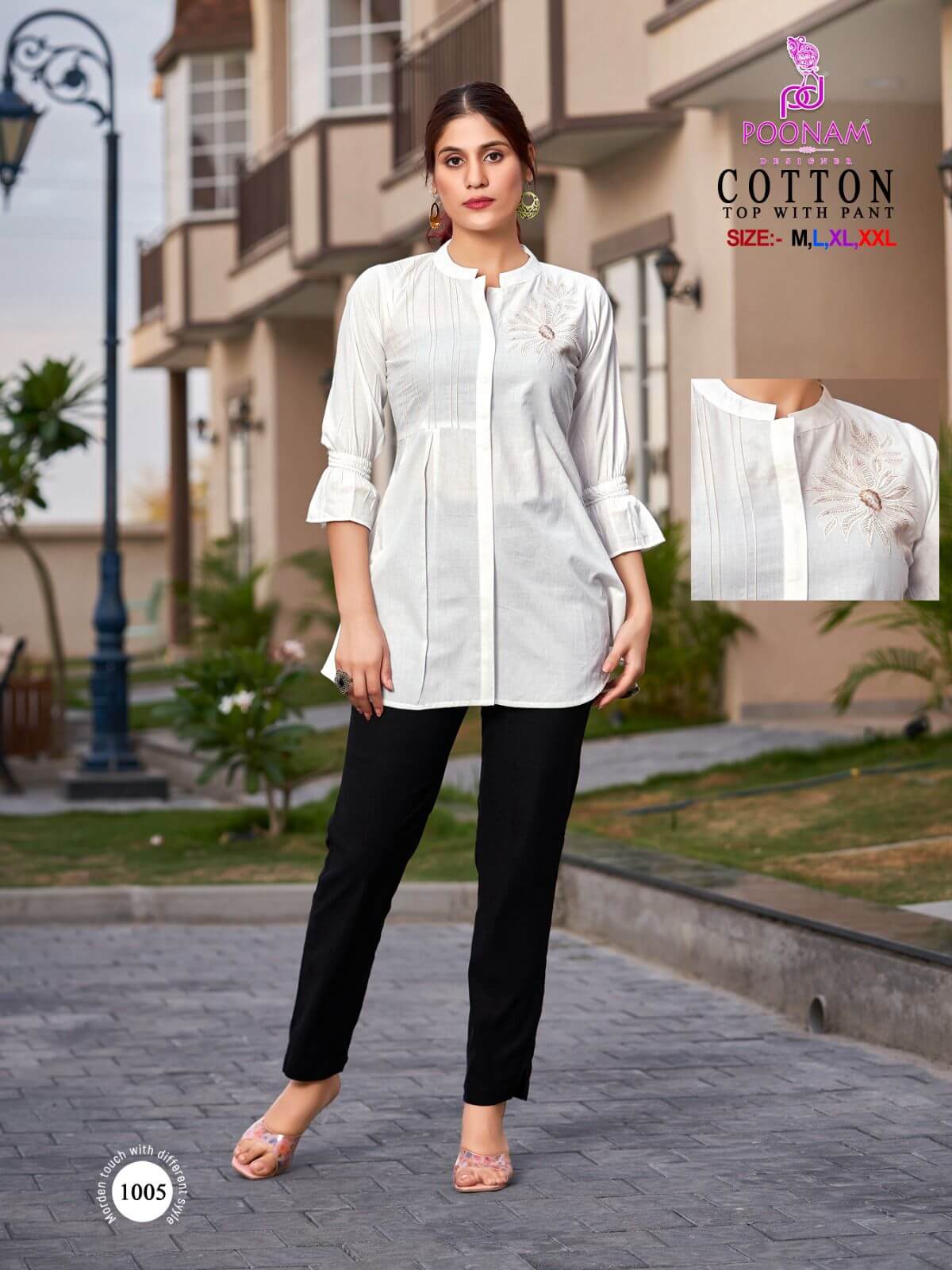 Poonam Designer Cotton Ladies Top with Bottom Catalog in Wholesale, Buy Poonam Designer Cotton Ladies Top with Bottom Full Catalog in Wholesale Price From Aarveee Creation 