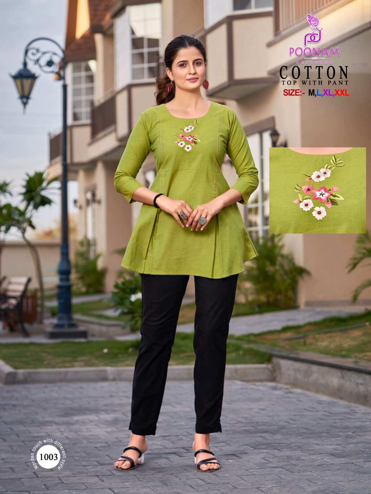 Poonam Designer Cotton Ladies Top with Bottom Catalog in Wholesale, Buy Poonam Designer Cotton Ladies Top with Bottom Full Catalog in Wholesale Price From Aarveee Creation 