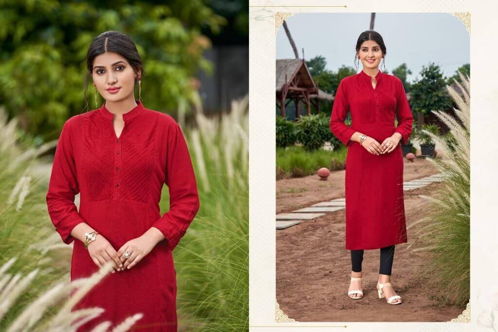 Poonam Pintex Rayon Slub Kurtis Catalog, Buy Poonam Pintex Rayon Slub Kurtis Full Catalog at Wholesale Rate Online