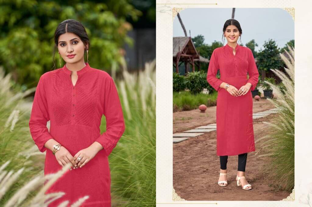 Poonam Pintex Rayon Slub Kurtis Catalog, Buy Poonam Pintex Rayon Slub Kurtis Full Catalog at Wholesale Rate Online